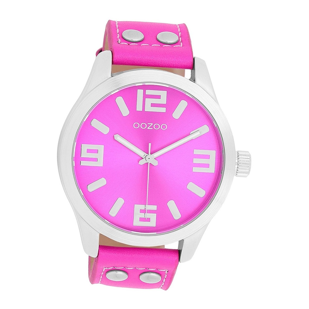 Oozoo Montre Bracelet pour Femmes Montres Analogue Cuir Rose