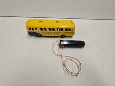 Vintage 11" Daiya Japan Tin Litho Chorded RC School Bus - WORKS - Custom