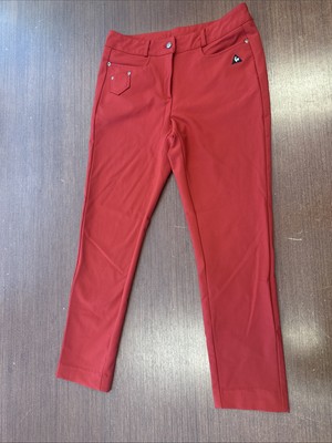 Le Coq Sportif  Golf Collection Women's Red Pants 5 Pocket SZ 77 Or M Korea EILE