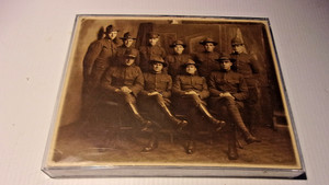 RARE WW1 1917 U.S.ARMY DOUGHBOYS 8"x10" PLASTIC FRAMED ORIGINAL PHOTO