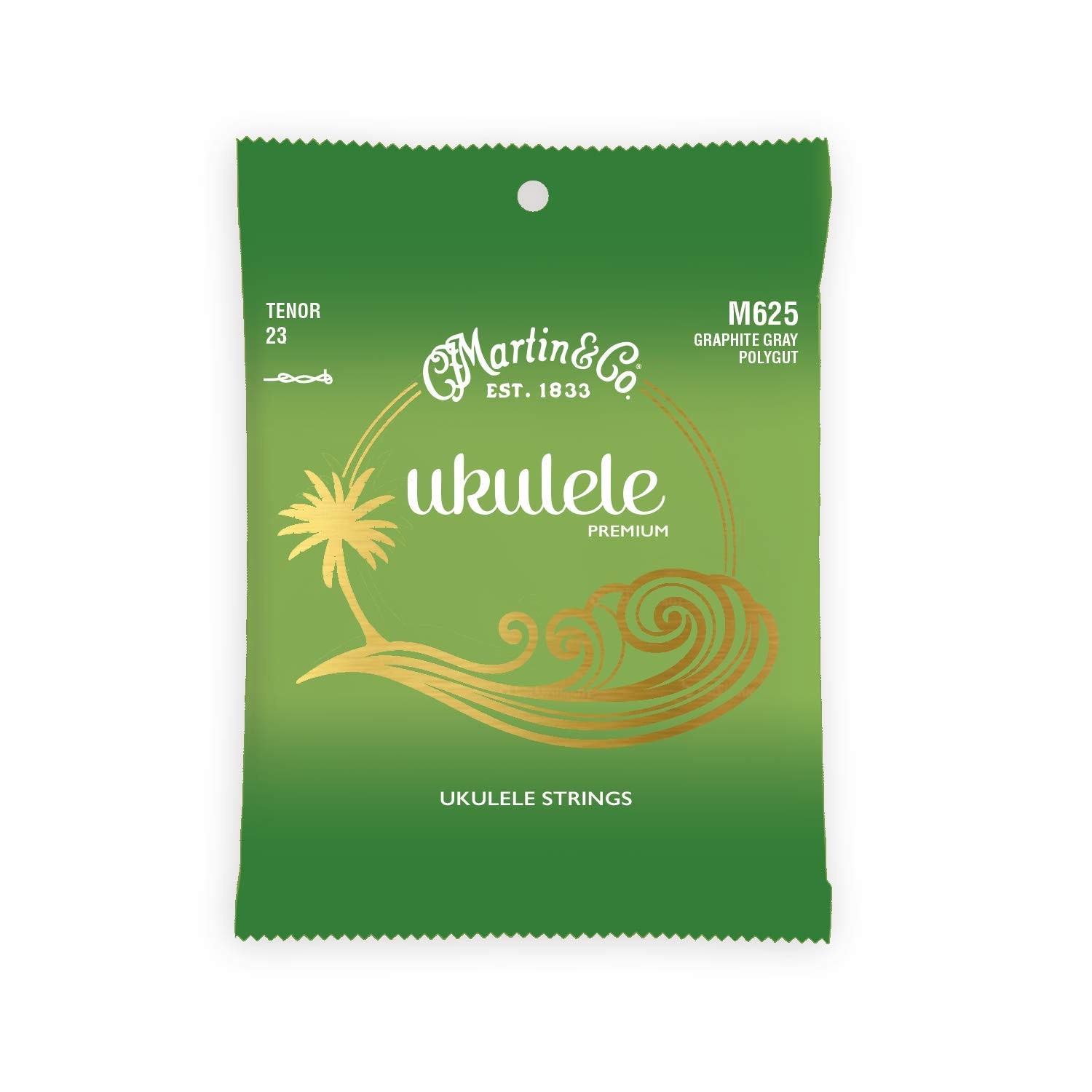 Martin Premium Polygut Ukulele Strings M625, Tenor-Gauge Graphite Gray Ukulel...