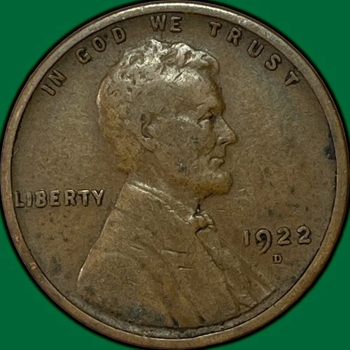1922-D Lincoln Wheat Cent Fine F Coin #34873