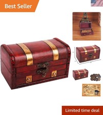 5.5'' Vintage Pirate Chest Treasure Box - Ideal Gift for Kids  Collectibles