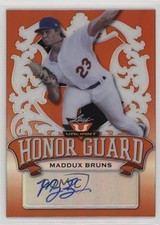 2021 Leaf Valiant Honor Guard Orange 78/99 Maddux Bruns #HG-MB1 Auto 9cf