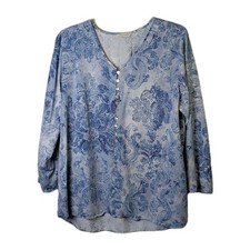 Soft Surroundings Womens Tunic - Size 2X - Heavyweight Soft Fabric Floral