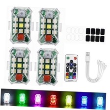 4PCS Upgrades Wireless LED Strobe Lights with Remote Control, Brightness Clear
