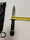 420 Stainless Steel Survival Knife & Compass Sheath & Sharpening Stone Taiwan — photo 3