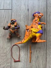 Product Image: Vintage 1993 TMNT Cave Don and Trippy Tyrannosaurus Ninja Turtles 1990s Toy Set