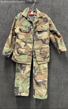 Vintage 90s Lil' Private Youth Camo Uniform Jacket Pants Set USA Made Sz 10