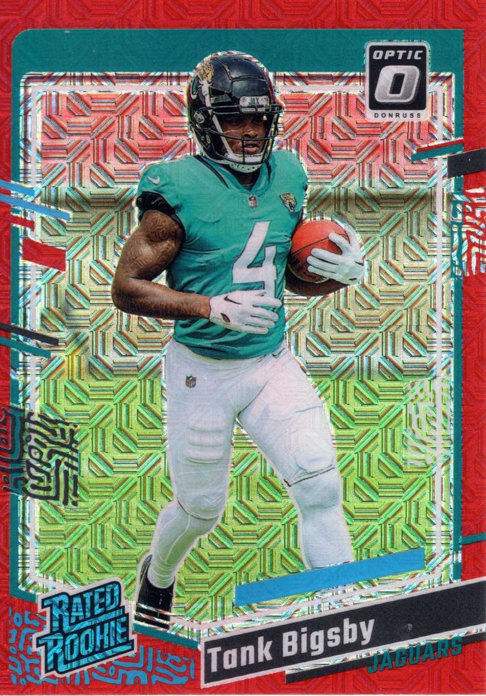 2023 Donruss Optic Tank Bigsby Rated Rookie Red Mojo Prizm #252 Jaguars