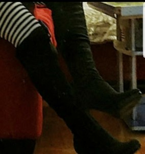 aldo black knee high boots