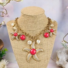 Starfish Necklace Pearl Rhinestone Fashion Jewelry Nautical sealife fashion gift