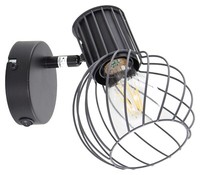 Globo Beverone Wandleuchte Wandlampe Strahler Mit Schalter Metall Graphitfarben