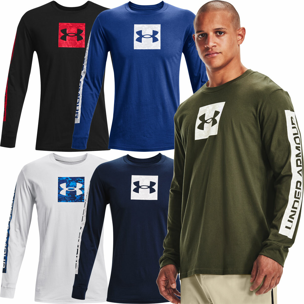 Under Armour Men's UA Boxed Long Sleeve T-Shirt 1366464 NEW
