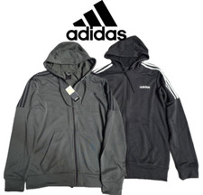 Adidas Men's M Sweater Hoodie Full zip Jacket Cotton Black Green NWT