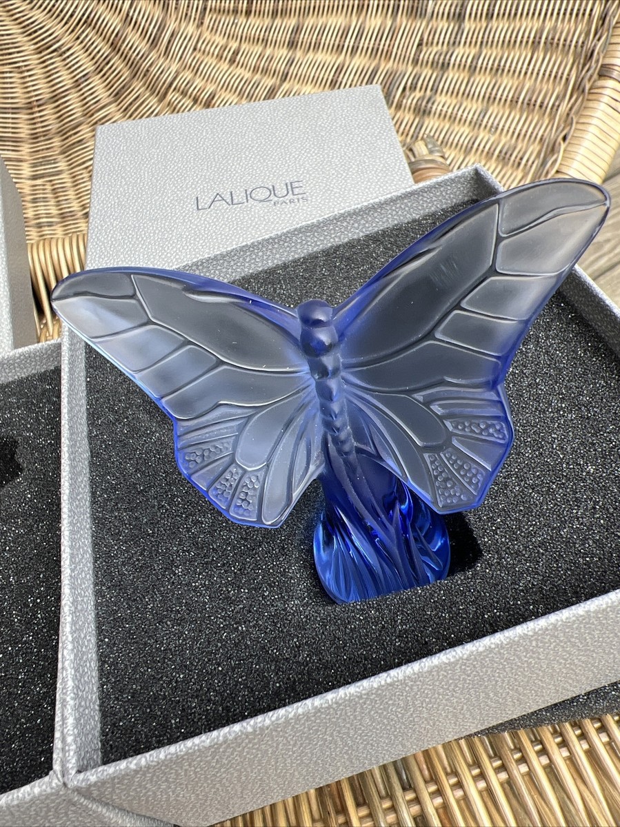 Lalique France Crystal Butterfly Papillion Figure Color Golden | eBay