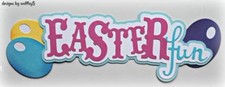 CRAFTECAFE EASTER TITLE premade paper piecing scrapbook diecut piece page album
