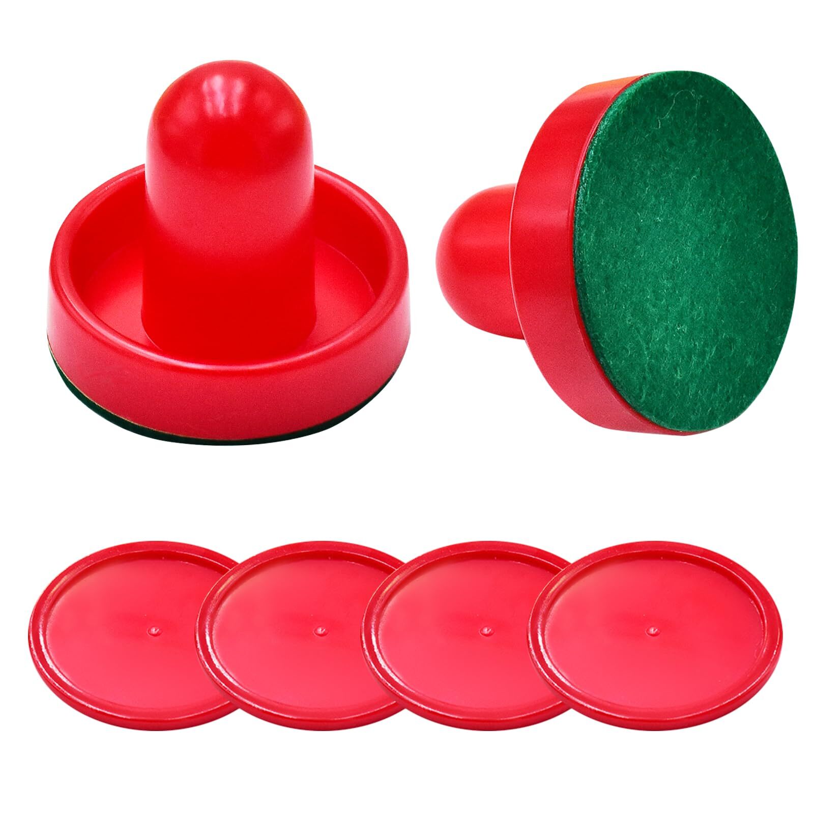 1 Set Mini Air Hockey Pushers and Air Hockey Pucks Great Goal Handles Pushers...