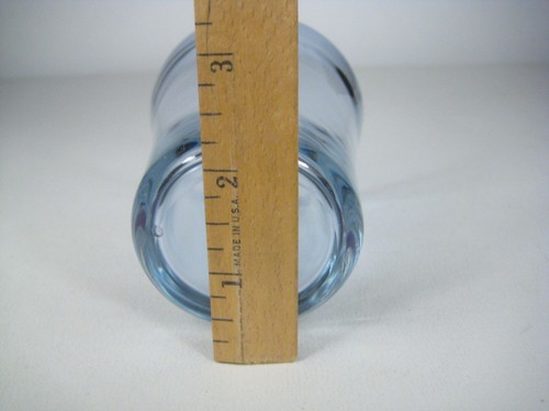 Clear Glass Thick Bottom Tapered Design 3 Inches Tall Hand Blown - Picture 6 of 6