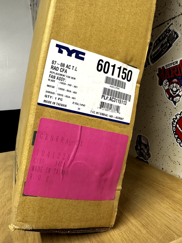 Conjunto de ventilador de refrigeración de radiador para Acura TL 04-08 3,2 L 601150 Foto 3 de 4