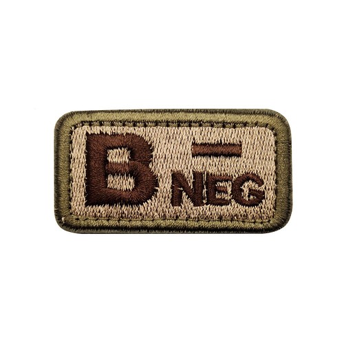 2PCS/ LOT Embroidered Blood Type A B AB O POS NEG Hook Loop Patch Fastener Badge - Picture 11 of 21