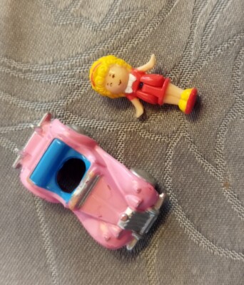 Polly Pocket , Polly's Sports Car , Sportwagen + Polly , 1989 Vintage