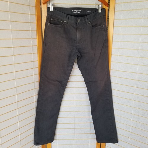 Banana Republic Travel Jeans Slim Fit Straight Leg Stretch Brown Gray