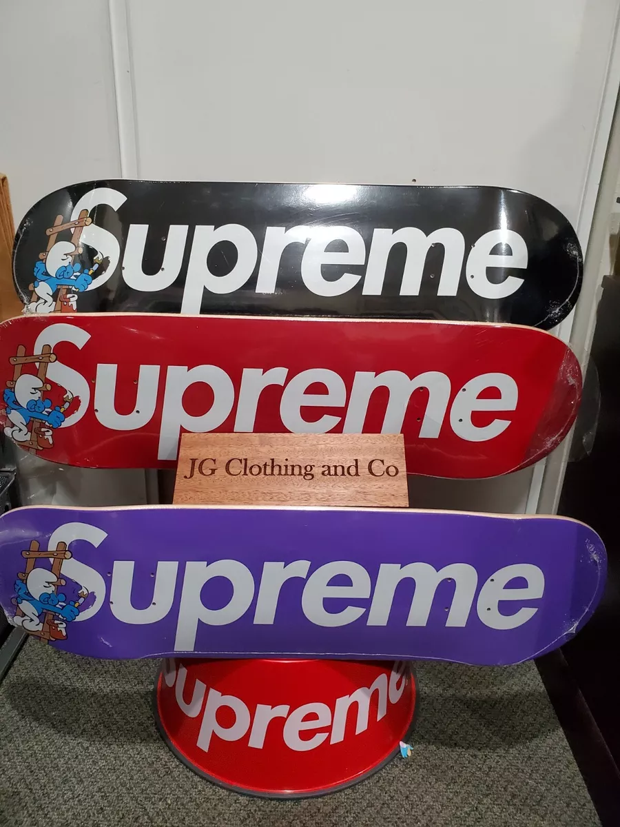 Supreme Smurfs Skateboard Deck Purple/Red/Black Set | eBay