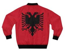Drake Polar Opposites Albanian Flag Red Bomber Jacket For Men