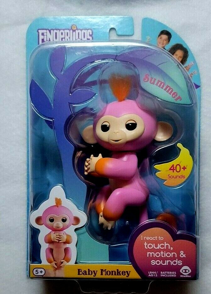 fingerlings interactive pink baby monkey