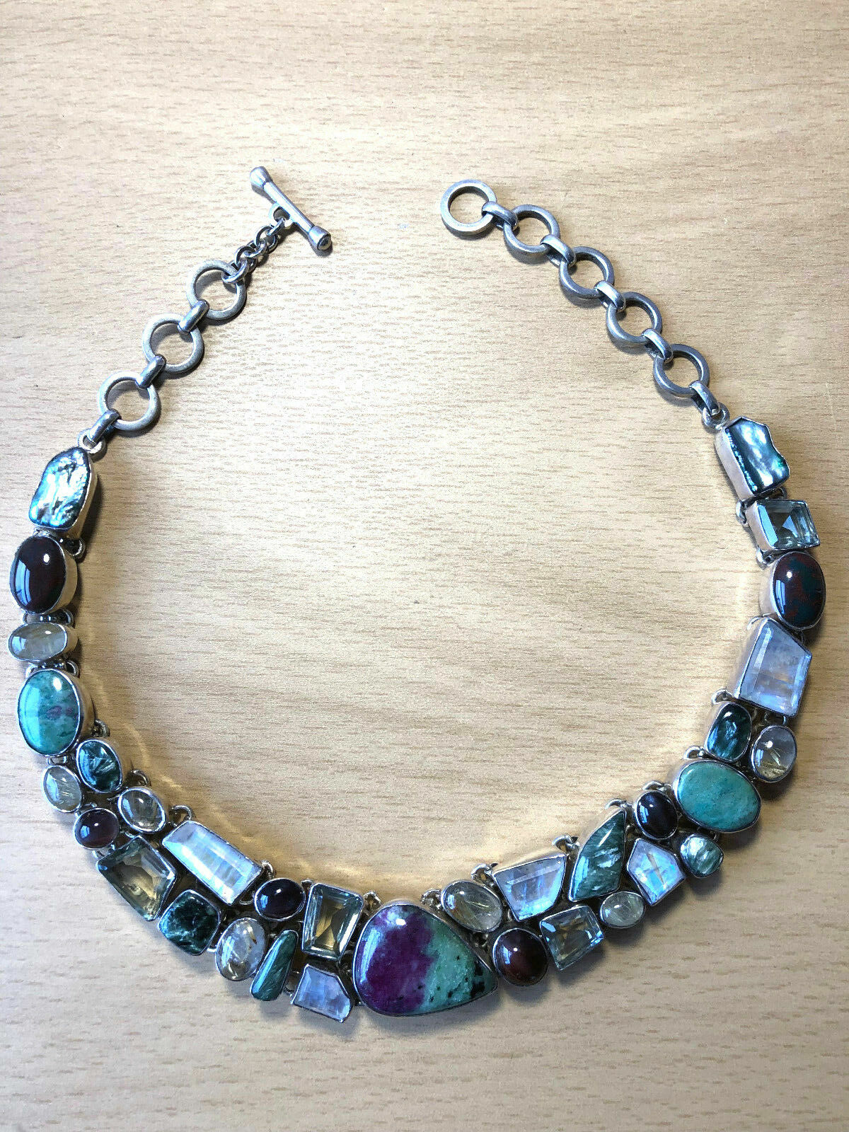 MOONSTONE TOPAZ QUARTZ RUBY LABRADORITE NECKLACE … - image 22