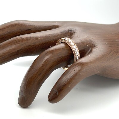 shane co 14k rose gold diamond band size mm wide