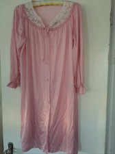 Ladies/Women's Vintage Pink Lorraine Robe Nylon Nightgown Size Large Housecoat