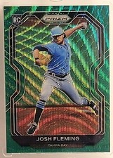 Josh Fleming 2021 Panini Prizm Baseball RC #108 Green Wave Prizm Tampa Bay Rays