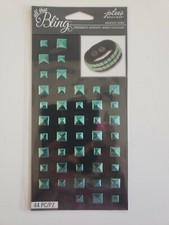Jolees Boutique Mint Blue Studs Bling Gems scrapbooking stickers