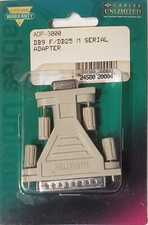 NEW Cables Unlimited DB9-Female to DB25-Male RS-232 Serial Converter