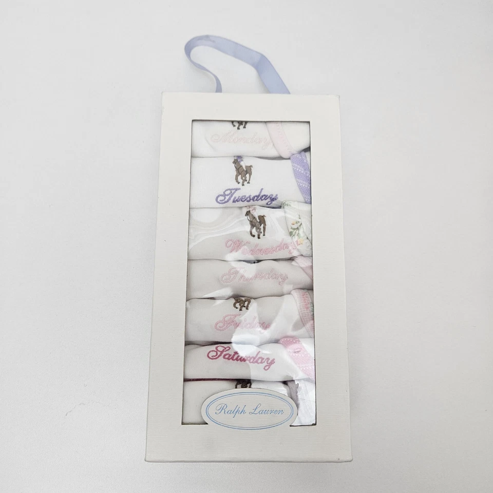 Juego de 7 baberos de bebé Ralph Lauren para niñas Foto 2 de 4