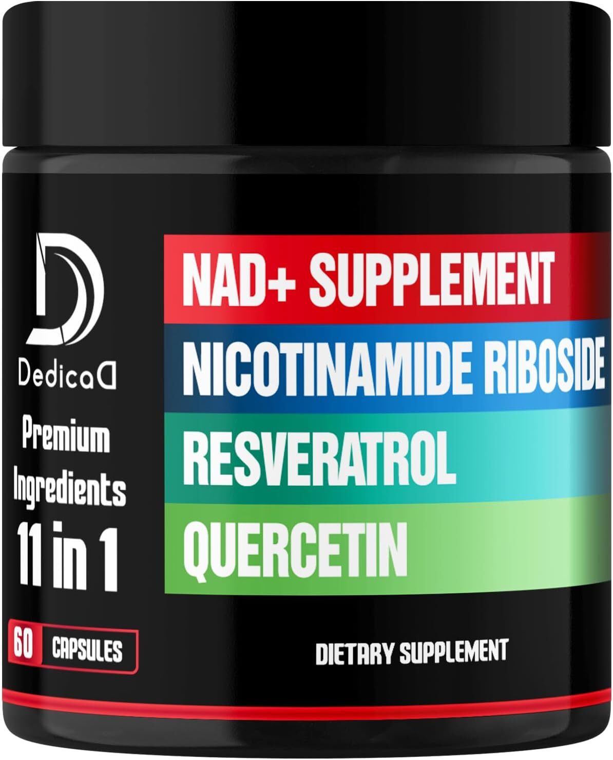 11in1 NAD+ Supplement with Liposomal Nicotinamide Riboside, Quercetin,...