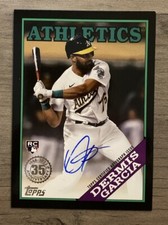 2023 Series 1 1988 Topps Baseball Black 130/199 Dermis Garcia Rookie Auto RC