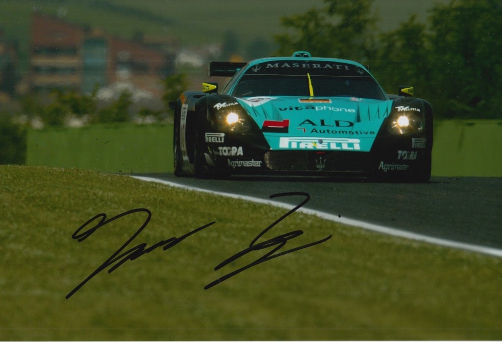 Thomas Biagi Autographed Vitaphone Racing 12x8 Photo 2