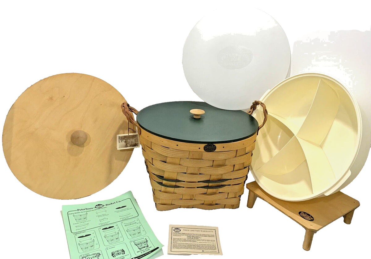 Peterboro Basket Co. Natural NEW X-Large Round green lid Peterboro Basket Co. Natural NEW X-Large Round green lid