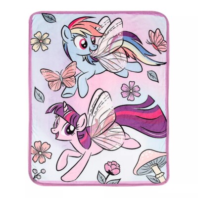 My Little Pony Rainbow Dash Twilight Sparkle Spring Silky Soft Blanket Throw