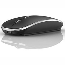 Rechargeable Bluetooth Mouse Black 450mAh Battery 3 DPI Levels Skin-Friendly ...