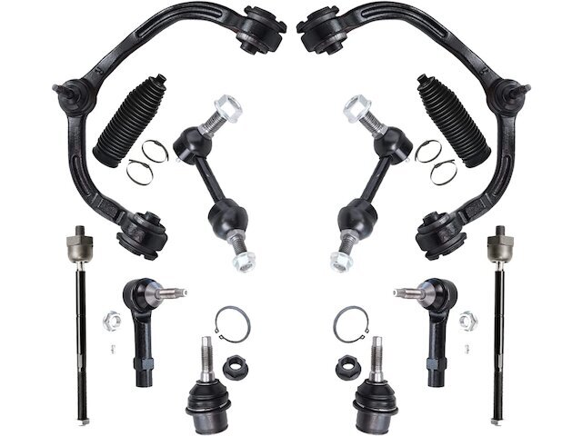 Front Control Arm Ball Joint Tie Rod and Sway Bar Link Kit For Navigator QW522XV