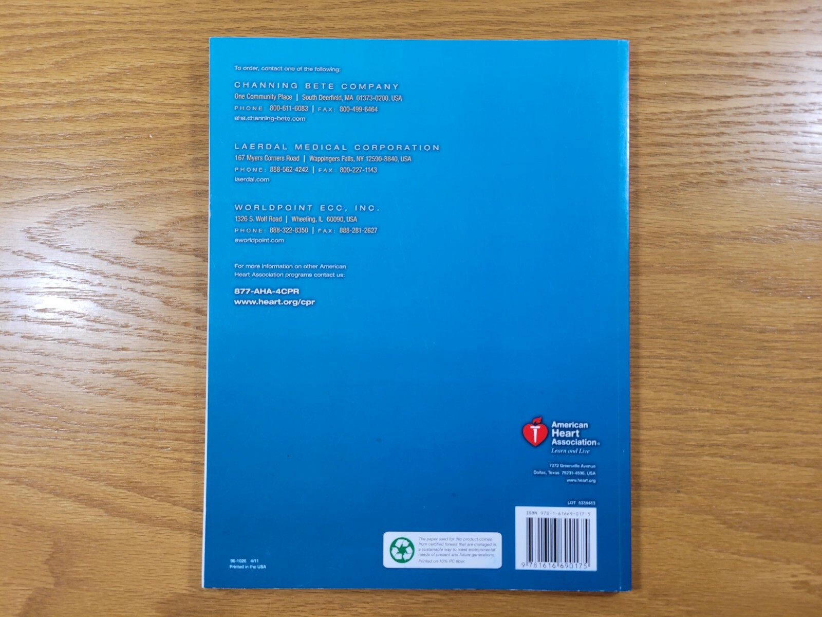 Heartsaver First Aid CPR AED Student Workbook (2011, American Heart