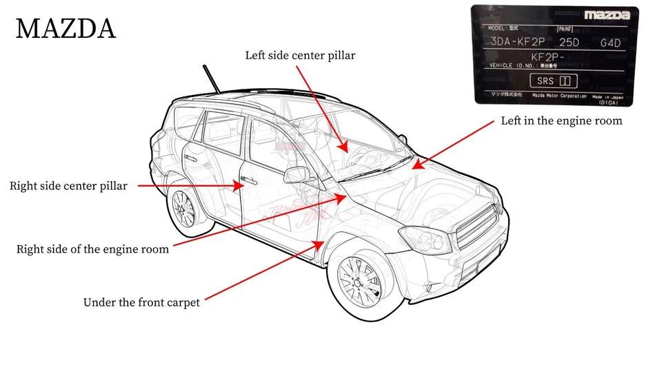 Sello de luz trasera derecha pasajero Mazda OEM FC01-51-159A para 1989-1991 RX-7 Foto 2 de 4