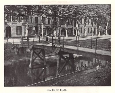 Friedrichstadt - An der Gracht - 1935 - Historische Aufnahme ~17x14cm