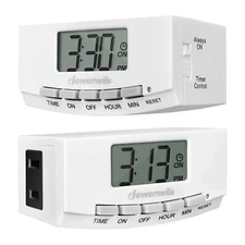 DEWENWILS Digital Outlet Timer Plug in Light Timer for Electrical Outlets 2 Pack