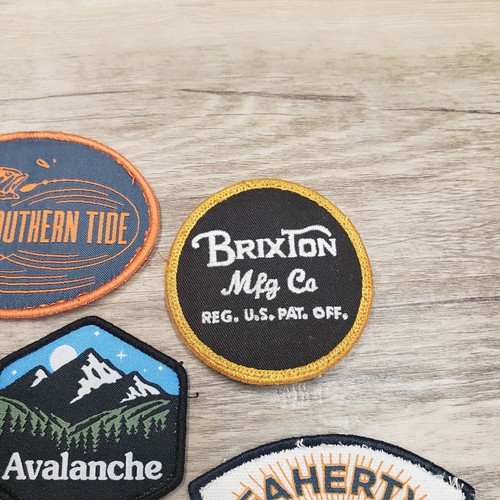 Lot of 10 Hat Patches Brixton Skateboarding Columbia Flag DC Shoes Faherty - Picture 6 of 9