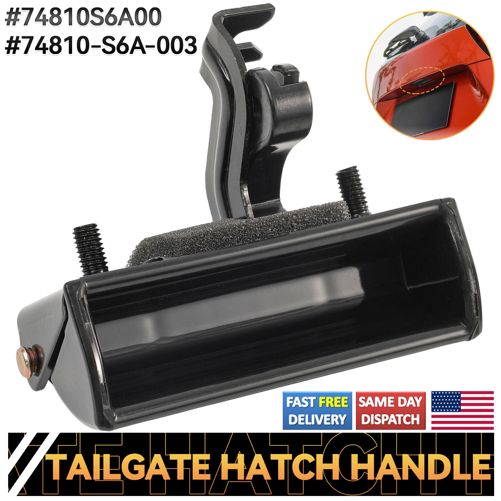 Liftgate Tailgate Hatch-Handle Trunk Handle For 07-13 Honda Fit 74810-S6A-003;
